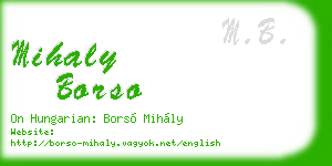 mihaly borso business card
